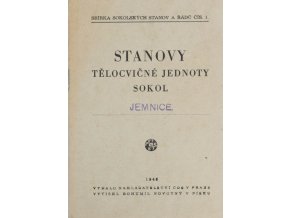 Stanovy Tělocvičné jednoty Sokol Jemnice, 1946