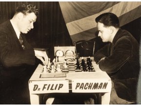 Fotopohlednice čs spartakiáda 1955, Dr. Filip a Pachman (1)