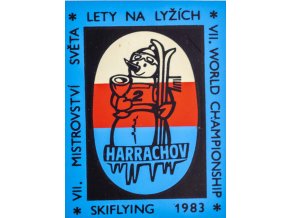 Samolepka Lety na lyžích, MS Harrachov, 1983