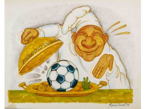 Zoran Opačic, Footbal it is the best, akvarel, 1991 (1)
