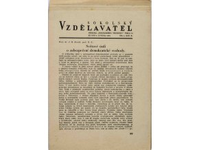 Brožura Sokolský vzdělavatel, Květen 1938, č. 18