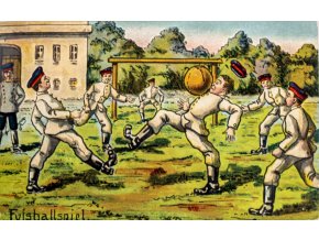 Pohlednice humor fotbal Futsballspiel, 1918 (1)