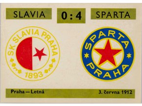 Kartička ,Derby 8 Slavia v. Sparta , 40 (1)