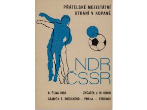 Program fotbal, NDR v. ČSSR, 1980