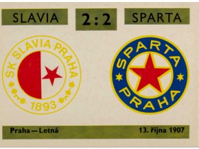 Kartička ,Derby 2 Slavia v. Sparta , 22 (1)