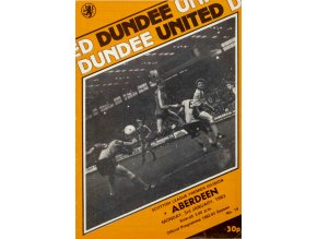 Program Dundee United vs. Aberdeen, 1983