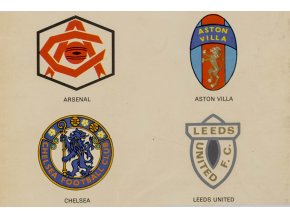 Kartička , Arsenal, aston Villa, Chelsea, Leeds United (1)