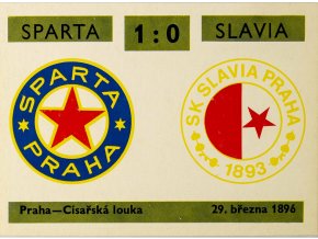 Kartička ,Derby 1 Sparta v. Slavia , 10 (1)