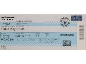 Vstupenka, HC Slavia Praha, QF Play off, 2006 II