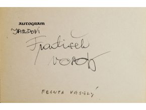 Autogram František Veselý I