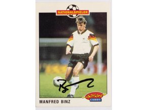 Kartička fotbal, Manfred Binz, autogram (1)