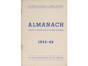 Almanach, fotbal Plaňany, 1922 62, autogram Plánička (1)