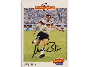 Kartička fotbal, Uwe Bein, autogram (1)