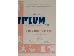 Diplom, Petr M., v OB o husitský štít, 1973 (1)