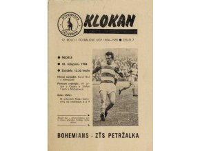 Program Klokan, Bohemians v. ZŤS Petržalka, 19841985