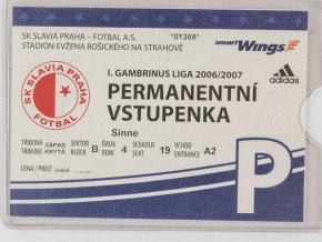 Permanentní vstupenka SK Slavia Praha, 20062007 2