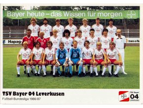 Podpisová karta, TSV Bayer 04 Leverkusen 198687 (1)
