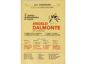 Program fotbal, Turnaj, Angelo Dalmonte, 1974 (1)