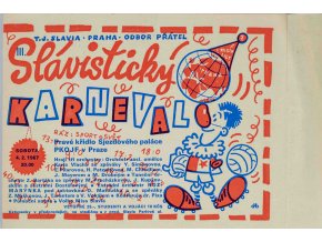 Pozvánka OP Slavia III. Slávistický karneval, 1967 (1)