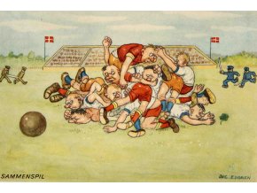 Pohlednice humor Fotbal, Sammenspiel, 1952 (1)