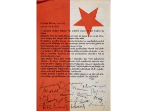Propagační materiál TJ Slavia Praha IPS, 1965, autogramy (1)