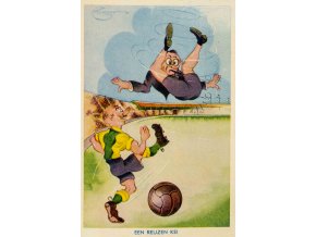 Pohlednice humor Fotbal, Een Reuzen Kei, 1920 (1)