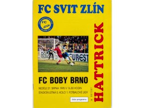 Program fotbal, FC Zlín v. FC Boby Brno, 1995