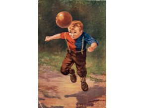 Pohlednice humor Fotbal, Heading the Ball (1)