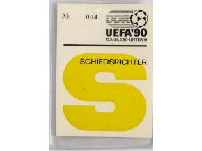 Akreditace fotbal, U 16, UEFA 90, Schiedsrichter