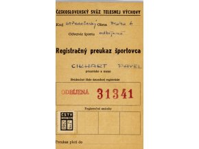 Preukaz registračný športovca, 1962 (1)
