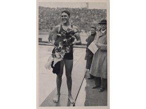 Kartička Olympia 1936, Berlin. Adolf Kiefer, USADSC 8239.dng