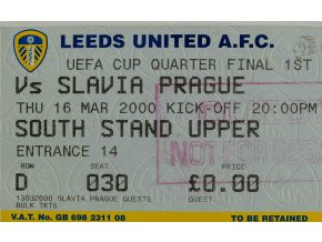 Vstupenka fotbal Leeds United vs. Slavia Prague IV