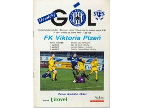 Program Hanácký gól, Olomouc vs. Plzeň, 1998