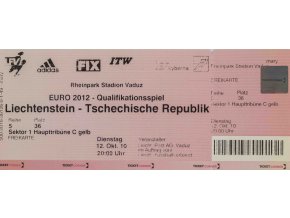 Vstupenka fotbal , Liechtenstein v. Tschechische Republik, Q2012