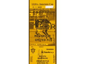 Vstupenka fotbal UEFA, FK ZTS Doubnica v. Newcastle United FC, 2005