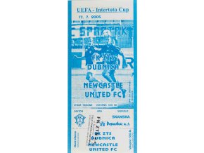 Vstupenka fotbal UEFA, FK ZTS Doubnica v. Newcastle United FC, 2005 2