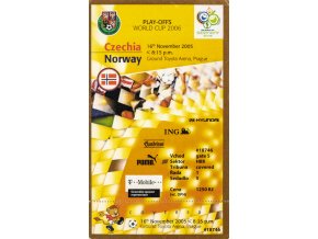 Vstupenka fotbal, POQ 2006, Czechia v. Norway, 2005