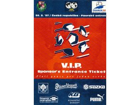 Vstupenka VIP, ČR v. Faerské ostrovy, 1997