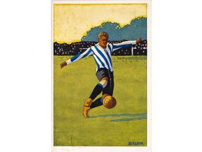 Pohlednice humor Fotbal, Rhahn, 1928 (1)