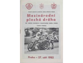 Program, Mezinárodní plochá dráha, Praha, 1982