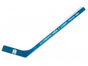 Hokejka dřevěná suvenýr, MS 1985, hokej, modrá (1)