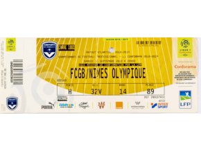 Vstupenka fotbal ,FCGB v. Nimes Olypique, 2018