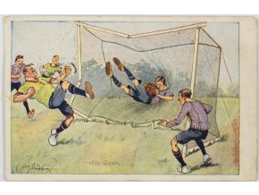 Pohlednice humor Ein Goal, 1925 (1)