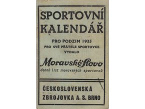 Sportovní kalendář, Moravské Slovo, 1935 (1)