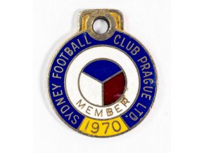 Odznak smalt závěs, Sydney football club Prague, 1970 (1)