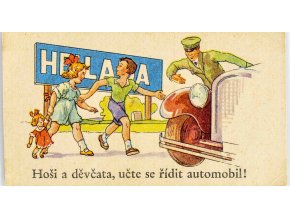 Kartička Hellada klenot pradlen, Automobil