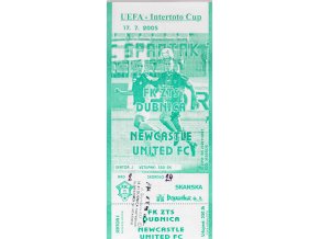 Vstupenka fotbal UEFA, FK ZTS Doubnica v. Newcastle United FC, 2005 5