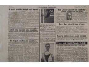 Noviny, Pondělní národní politika, 1942, V neděli přehlídka nejlepší kopané