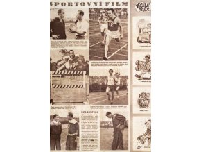 Časopis Naše vojsko, fragment, Sportovní film, 1948