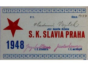 Legitimace P.T. klubu S.K.SLAVIA PRAHA z roku 1948 IV